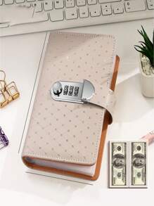Password Locked Transparent Cash Storage Diary Book, 6-Colors Available, Girls' Favorite, Secure Storage For Cash, Coins, Bills, INS Style Colorful Saving Book, Gift For Girlfriend's Birthday