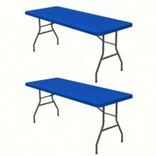 1/2pcs Stretchable Polyester Tablecloth - Washable, Wrinkle-Resistant Rectangular Table Cover, Suitable For Indoor/Outdoor Dining, Parties, Picnics And BBQs, Available In Multiple Colors - Multicolor - View 12