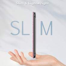 Funda delgada para Kindle 2024/2022 de 6 pulgadas/Kindle Paperwhite de 11a generación 2021(6.8")/Nuevo Kindle Paperwhite de 12a generación 2024(7") y Kindle Colorsoft Signature Edition, cubierta trasera de TPU transparente ultra clara y flexible, funda ligera con función de activar/suspender automáticamente - Azul cielo - Ver 2