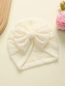 3件套婴幼儿可爱山茶花发箍帽，弹性舒适简约蝴蝶结网眼帽，百搭日常佩戴 - 彩色 - 查看 10
