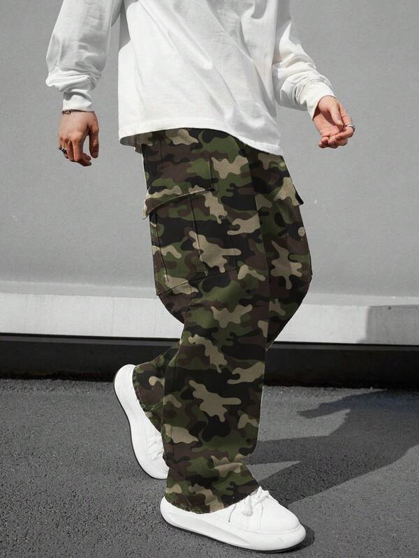 1 Stück Hosen im Freizeitlook für Jungen & Jugendliche, Hochstreet Mode Hip-Hop, Tarndruck Cargo Hose