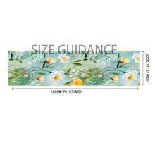 1pc/5pcs/7pcs Floral Art Print Polyester Table Runner With 6pcs Placemats - Polyester, Rectangle, Holiday Table Decor Cloth Runners, Home Decoration, Kitchen Dining Table Decor, Room Decor, Table Runners