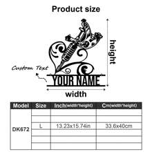1 pezzo di Decorazione da parete in metallo personalizzata - Targa personalizzata con nome dello studio per la casa, per la decorazione della stanza degli uomini e dell'officina - Design versatile per appendere - Regalo perfetto per gli amanti dei tatuaggi, decorazione di San Valentino, decorazione di San Valentino