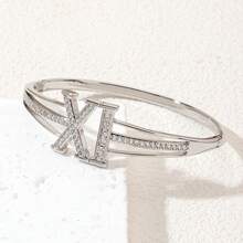 1pc Women's High-End Simplistic Moebius Pave Starry Crystal Bangle Bracelet - Multicolor - View 3