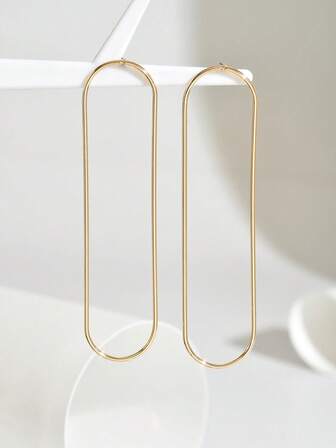 1 Pair Minimalist Casual Geometric Iron Wire Stylish And Creative Earrings