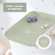 Portable Changing Mat - 50 X 70 Cm - Washable - Non-Slip - Waterproof - Green PU Foam Mat - 1 - View 4