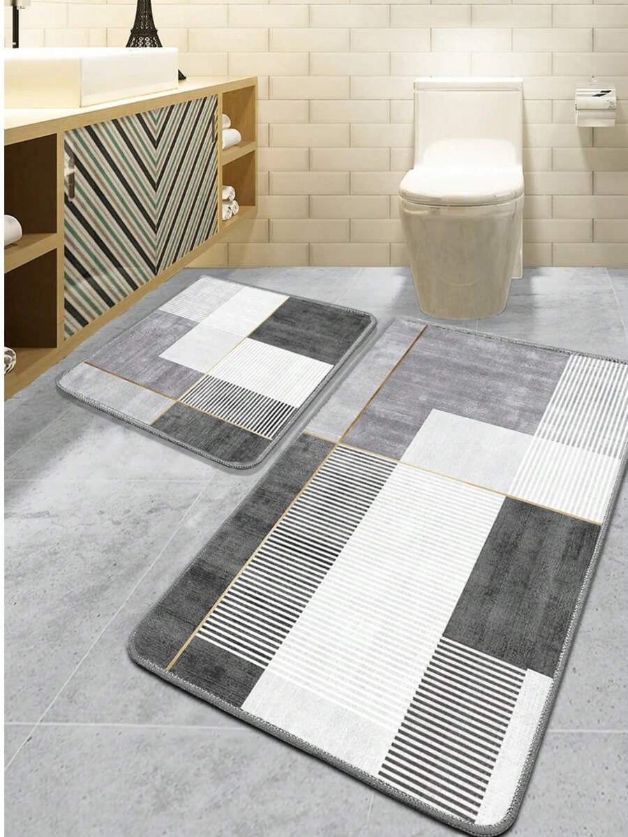CHILAI HOME - 地毯两件套 - 60*100&50*60 - 土耳其制造 - 巧克力棕 - 查看 1
