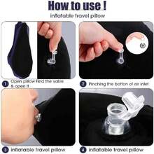 Almohada de cuña inflable para viaje, almohada Lumbar ligera de soporte para piernas, cojín de postura para Yoga, posicionadores corporales, almohada de Camping - 1 bomba de PC - Ver 5