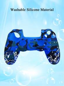 1pc PlayStation4 Controller Silicon Protective Case, Water Transfer Printing Crafted, Anti-Drop, Anti-Slip, Anti-Scratch, Anti-Sweat, Enhance Gameplay Feel