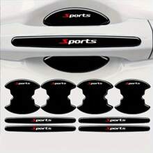 8Pcs Sports Car Door Handle Scratch Protection Stickers, Protective Film For Most Vehicles, Car Paint Protection