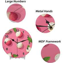 Wheat Fruit Vegetable Circular Wall Clock Silent Non-Ticking Battery Operated Clock Decor For Living Room Bathroom Kitchen Bedroom School 12 Inch - Color-29 - View 3