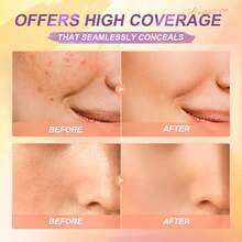 MINIMELI Crema de Maquillaje Facial de Cobertura Total, Duradera, Impecable, Anticaspa, Hidratante, Resistente al Agua, con FPS 30 PA+++ - Multicolor - Ver 5