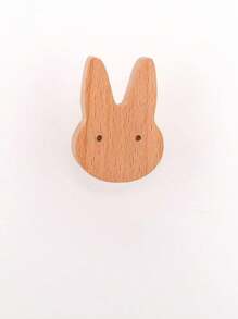 1pc Creative Cartoon Animal Shaped Wooden Cabinet Door/Drawer Pull Handle, Suitable For Various Cabinets, Wardrobes, Nightstands, Decorative Cabinets, Drawers, Cute Design Adds Fun To Cozy Rooms Baby Shower Family Decorations Gifts