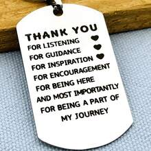 Thank You Gift Graduation Gift Keychain For Mentor Boss Supervisor Teacher Leaving Going Away Retirement Keyring For Colleague Coworker Car Accessories Bag Charm Backpack For School - Silver - View 1