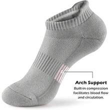 5/10 Pairs Women's Running Socks, Ankle Sports Socks, Thick Breathable Low-Cut Athletic Socks - Black - View 7