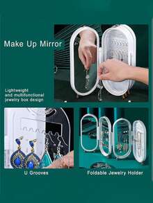 Hộp đựng trang sức gấp gọn, giá trưng bày bông tai, vòng tay, dây chuyền, vật dụng cần thiết mùa hè cho phụ nữ, hộp đựng đồ dùng du lịch, đồ dùng học tập, trang trí phòng. - Nhiều màu - Xem 7