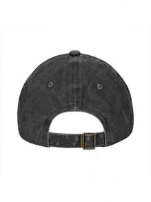 Denim Hat With Feral Typography Print, 100% Cotton Denim Hats, Baseball Caps, Trucker Caps. The Arched Brim Design Is Adjustable.