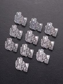 10pcs/Set Asymmetrical Textured Vintage Chic Sophisticated Metal Buttons For Sweaters, Coats, Suits, Uniforms, Cardigans, DIY Holiday Crafts, Shoes, Bags, Sewing Accessories