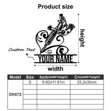 1 pezzo di Decorazione da parete in metallo personalizzata - Targa personalizzata con nome dello studio per la casa, per la decorazione della stanza degli uomini e dell'officina - Design versatile per appendere - Regalo perfetto per gli amanti dei tatuaggi, decorazione di San Valentino, decorazione di San Valentino