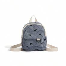 Mini Backpack For Women, Outdoor Corduroy Backpack, School Backpack - Blue - View 1