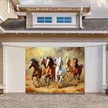 One Piece Modern Horse Racing Background For Home Decoration - Vibrant Colors And Impressive Details - Multicolor - View 4