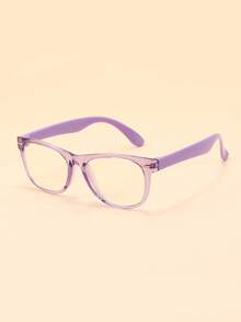 1 Set Children's Non-Prescription Glasses, Suitable For Boys And Girls, Daily Decoration, Holiday, Travel, Party, Photography Props - Mauve Purple - View 6