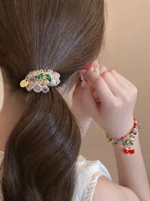 2 piezas Scrunchies de cristal de cereza elegantes para mujer, adecuados para uso diario, hogar, escuela, playa, trabajo, fiesta, vacaciones, cumpleaños, regreso a la escuela, Año Nuevo, Día de la Madre, boda, festival de música, graduación, sujetadores de cola de caballo, elásticos para el cabello, cosas de la escuela, bolas de pelo, regalos