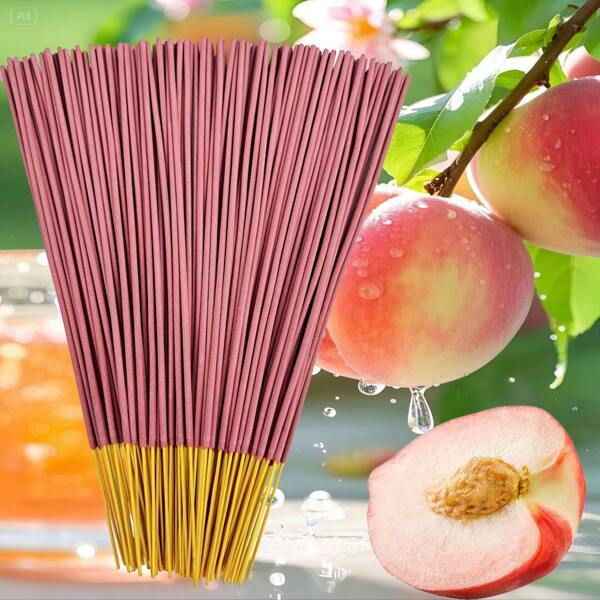 Sweet Peach Extra Long Incense Sticks - 9.84 Inches Long, 24/49/99/149, Ideal For Home, Home Fragrance, Bathroom, Hotel And Club - Perfect For Relaxation, Purification And Holiday Gifts, Hotel Room Decor | Decorative Incense | Natural Fragrance, Home Fragrance
