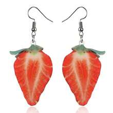 1 Pair Acrylic Creative Cute Fruit Design Earrings - Fruit - View 14