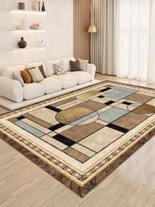 Minimalist & Fashionable Indoor Decoration Carpet, Short Pile Velvet Material Indoor Rug For Living Room, Sofa, Bedroom, Bedside Anti-Slip Mat, Dining Room, Kitchen, Office Chair Pad, Entryway Mat, Outdoor Picnic Blanket, Baby Crawling Soft Carpet, Outdoor Camping Mat
