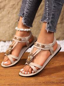 New Flat Bohemian Sandals, Fashion, Casual, Comfortable, Elegant, Relaxed Style, Romantic, Lightweight & Breathable. Suitable For Shopping, Gatherings, Weddings, Parties, Vacations, Work, And Home Wear.