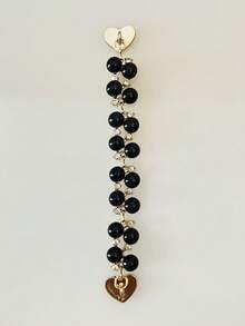 全新珍珠链，手机壳配件，爱心纽扣珍珠链手机壳首饰