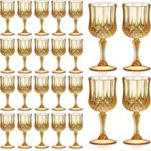 10 件可重复使用的酒杯，包括高脚杯、香槟杯和复古粉红葡萄酒杯，适用于派对、婚宴和其他庆祝活动 - 彩色 - 查看 21