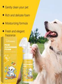 Nettoyant mousse pour les pattes des animaux de compagnie, nettoyage en profondeur des soins des pattes des chiens et chats, hydratant, nettoyant pour les coussinets des pattes