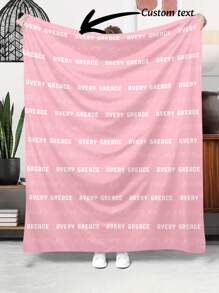 1pc Custom Blanket With Name, Personalized Blankets For Girls Boys, Customized Soft Flannel Name Blanket For Adults,Office, Personalized Gifts Christmas Gifts, Halloween Gifts,250GSM