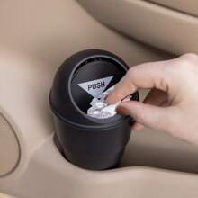 Cup Holder Trash Can, Black, Automotive Interior Accessories-New Upgrade