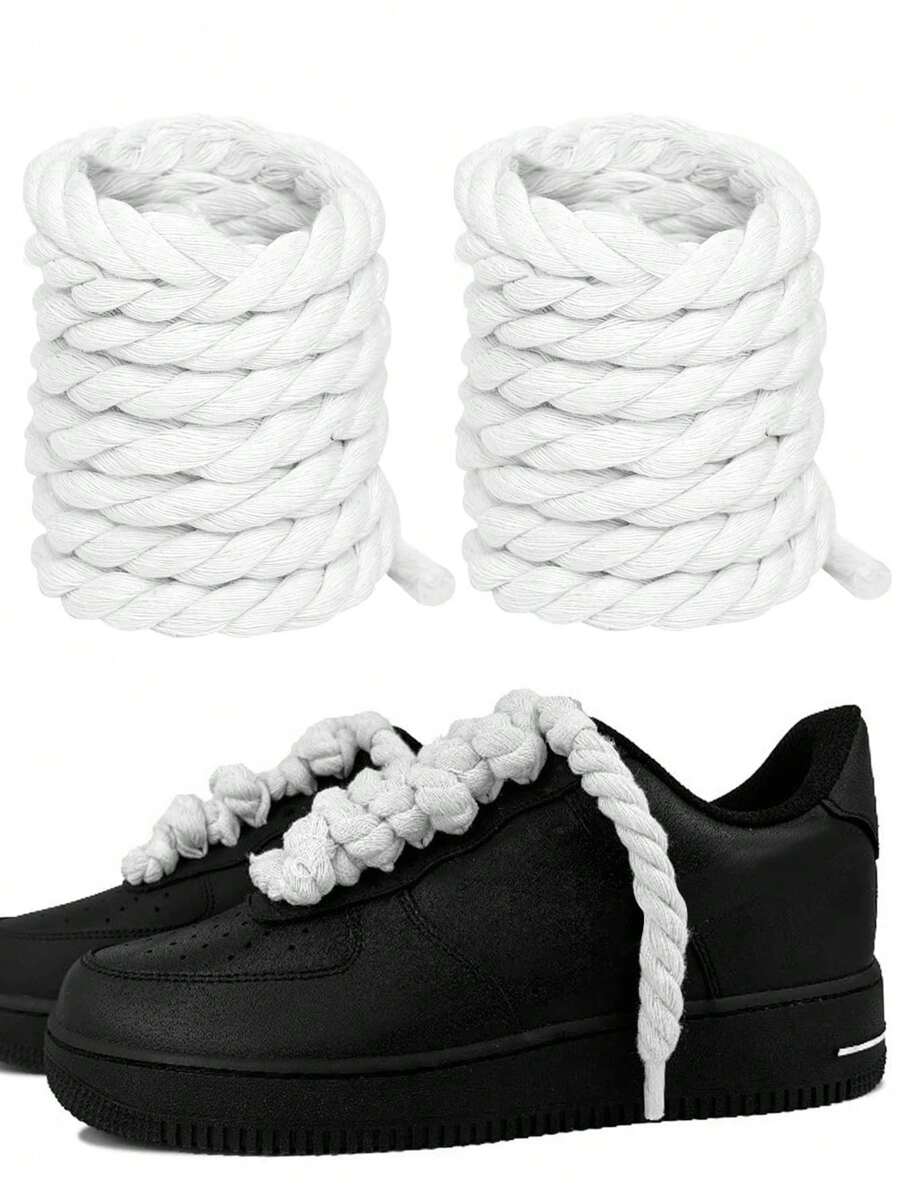 1pair Thick Rope Shoe Laces For Chunky Shoelaces Replacement Laces For Men's And Women's Shoelaces,Sneakers.Shoelaces(120cm/47.24inch)