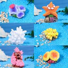 6件装新款仿珊瑚水族箱鱼缸小摆件迷你礼物装饰八宝鱼DIY饰品