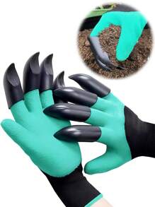 A Pair Garden Gloves With Claws - Perfect For Digging, Planting, Weeding, Seeding - Protects Nails And Fingers - Essential Gardening Supplies And Tools(Some Parts May Be Random)
