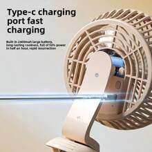 RAF MIni Fan ,USB Outdoor Turbo Fan, Portable Design Desktop Upgrade Base That Can Be Clamped, Equipped With Night Light Function, Suitable For Indoor Rooms, Student Dormitories, Essential Fan For Spring And Summer, Summer Life Festival Gift Fan.