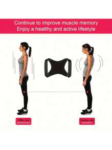 1pc Invisible Body Posture Corrector Brace For Heavy Clothes In Autumn And Winter, Posture Corrector For Men, Adults And Kids, Sports And Outdoor Accessories, Training Aid To Correct And Prevent Curvature. Christmas Exercise Waist Belt Suitable For Workout Home Sports And Walk