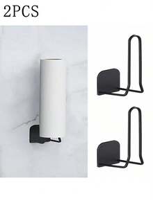 2pcs Sponge Rack Kitchen Non Perforated Storage Filter Rack Storage Rack Stainless Steel Multi Functional Sink Drain Rack Hook - Black - View 10
