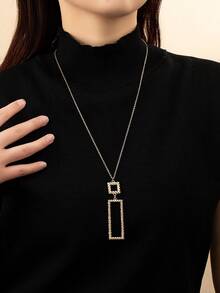 Geometric Charm Necklace - Yellow Gold - View 9