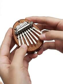 1pc 8-Note Mini Thumb Piano Kalimba, Portable Beginner Finger Piano Instrument (Free Color Random Lanyard Included) Best Gifts Birthday Graduation - Multicolor - View 2