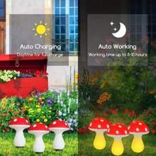 Solar Mushroom Light, 8LED/12LED/20LED Outdoor Garden Mushroom Solar Light, 8 Lighting Modes Of Solar Mushroom Light, Suitable For Garden Terrace Path Lawn, Wedding, Party Decoration