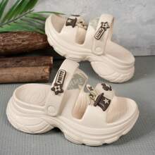 ASOFTER 1 Pair Cartoon Fashion Beach/Party/Street Casual Thick-Sole Comfortable Durable Elevated Slippers, Suitable For Beach, Wedding, Party, Office, Home, Gym, Outdoor, All Seasons