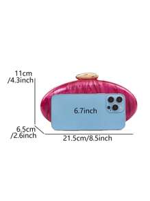 1 pieza Bolso de embrague minimalista de mármol rojo para mujer elegante, bolso de noche de acrílico perfecto para fiesta, baile de graduación, concierto, boda, cita o regalo para ella