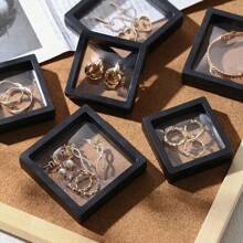 10pcs PE Film Storage Boxes, Transparent Floating Membrane Boxes For Jewelry Ring Pendant Accessories Storage, Anti-Oxidation