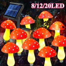 Solar Mushroom Light, 8LED/12LED/20LED Outdoor Garden Mushroom Solar Light, 8 Lighting Modes Of Solar Mushroom Light, Suitable For Garden Terrace Path Lawn, Wedding, Party Decoration