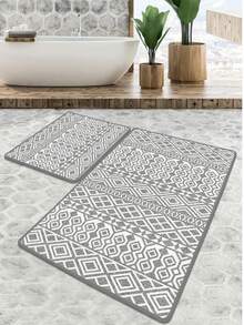 CHILAI HOME - RUGS SET Two Pıeces-60*100&50*60 - Made In Turkey - Teal Blue - View 2